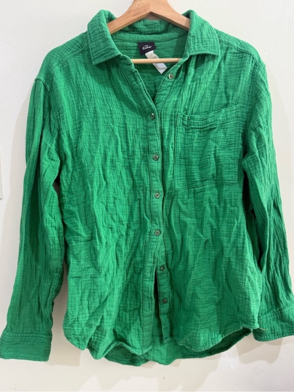Echo Bright Green Textured Button-Down Shirt